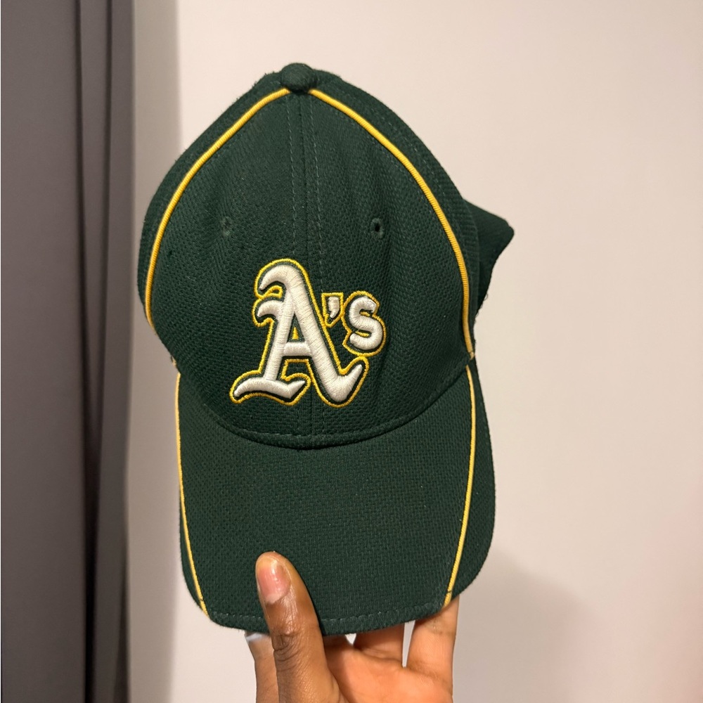 Green and Yellow A's Baseball Cap